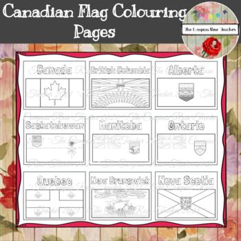 canada flag coloring page