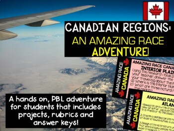Preview of Canadian Regions: Amazing Race Style!