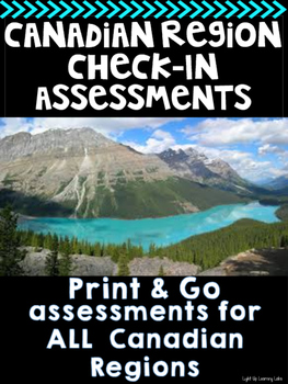 Preview of Canadian Regions Check In: Quick Assessments For Busy Teachers