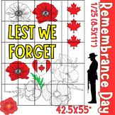 Canadian Remembrance day collaborative poster Coloring Pag