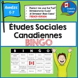 Canadian Social Studies Bingo | FRENCH Version