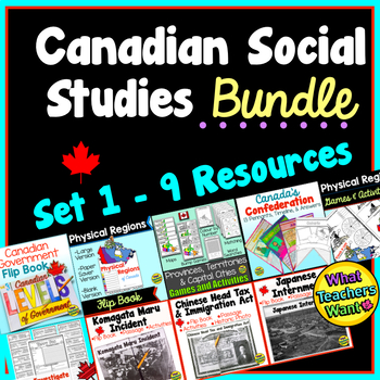 Preview of Canadian Social Studies Bundle - My Favourite Products at a Discount!