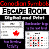 Canadian Symbols Activity Escape Room