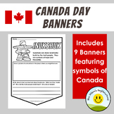 Canadian Symbols Canada Day Banners Writing Research Templ