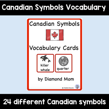 Preview of Canadian Symbols Vocabulary Cards