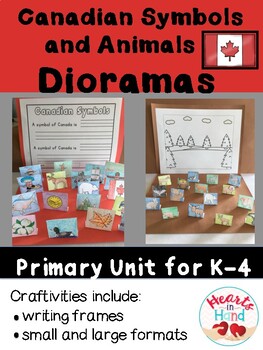 Preview of Canadian Symbols and Animals Dioramas K-4