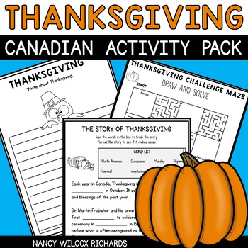 Preview of Canadian Thanksgiving Activities Variety Pack