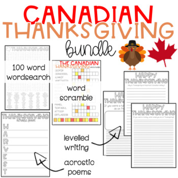 Preview of Canadian Thanksgiving BUNDLE
