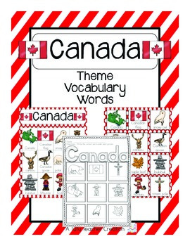 Canadian Vocabulary Cards by The Tutu Teacher | Teachers Pay Teachers