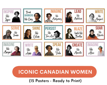 Preview of Canadian women, famous canadian women, women's history month