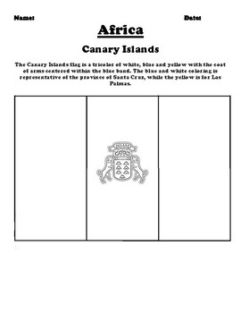 Download Canary Islands Flag & Create Your Own Flag Worksheet by Pointer Education