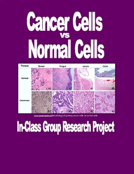 Preview of Cancer Cells vs Normal Cells  2-Week Research Project 34-Pages