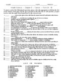 Cancer - Matching Worksheet - Form 3