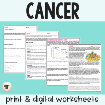Preview of Cancer - Reading Comprehension Worksheets