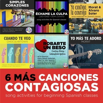 Preview of Canciones contagiosas 2 - Songs for Spanish classes