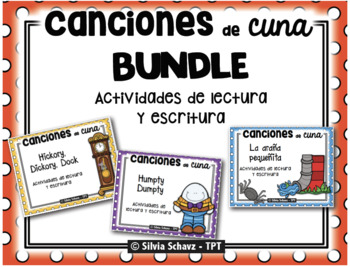 Preview of Canciones de cuna - Nursery Rhymes in Spanish BUNDLE