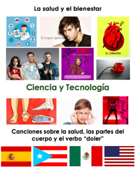 Preview of Canciones sobre Ciencia y Tecnología: La salud de AP Spanish Language & Culture