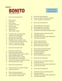 Canciones en español. Letra y ejercicios. Songs in Spanish