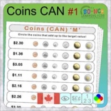 Learn to count Canadian coins (counting Canada money dista