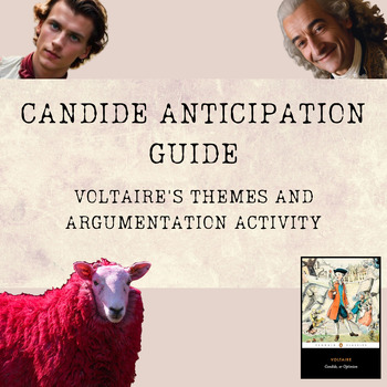 Preview of Candide Anticipation Guide: Voltaire's Themes and Argumentation Activity
