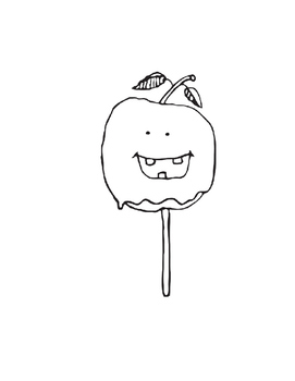 candy apple drawing