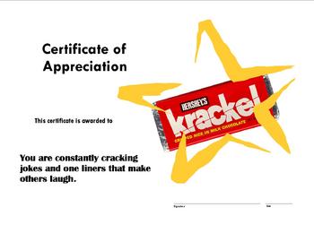 Preview of Candy Award Certificates
