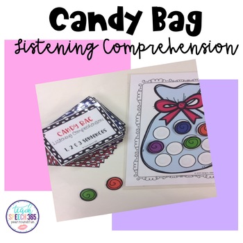 Preview of Candy Bag Listening Comprehension (1, 2, 3 sentence stories) - Speech Therapy