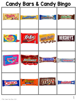 Preview of Candy Bar Bingo