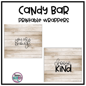 Candy Bar Printable Wrappers-Inspirational Version by Team Santero