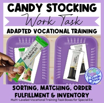 Preview of Candy Bar Stocking - Work Task for Vocational Prep in Autism Units & LIFE Skills