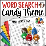 Candy Bar Word Search End of Year Party Puzzle Worksheet