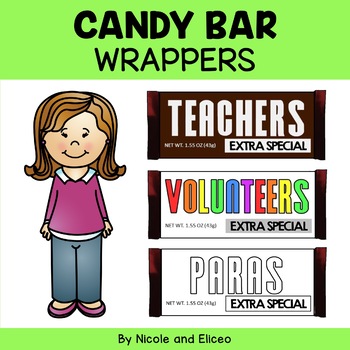 Preview of Teacher Appreciation Gift Idea Candy Bar Wrappers