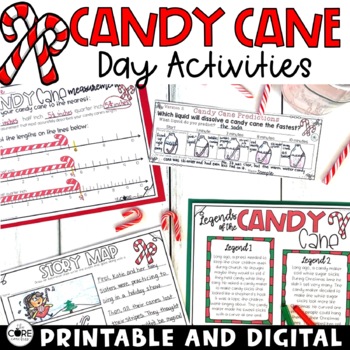 Preview of Candy Cane Day Activities - Candy Cane Science - December Themed Lesson Plans