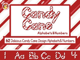 Candy Cane Alphabets and Numbers