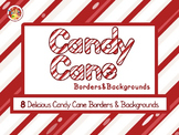 Candy Cane Borders and Backgrounds
