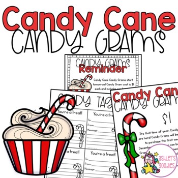 Preview of Candy Cane Candy Grams Fundraiser Packet