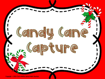 Preview of Candy Cane Capture! Adding and Subtracting Integers Christmas Math Game