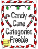 Candy Cane Categories Freebie