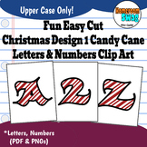 Candy Cane Christmas Design Bulletin Board Letters and Num