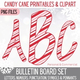 Candy Cane Clipart Bulletin Board Set Christmas Commercial
