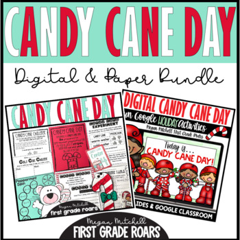 Preview of Candy Cane Day Digital & Paper Holiday Christmas Theme Day Bundle