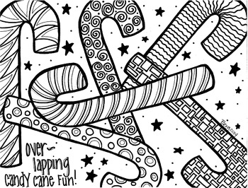 Preview of Candy Cane Fun Coloring Sheet