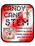 Candy Cane Grab: Holiday Christmas STEM activity with simp