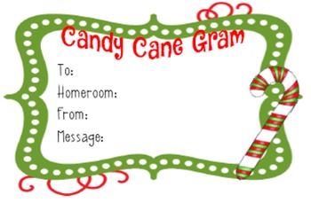 Candy Cane Gram - Christmas by Farming 4 Knowledge | TpT