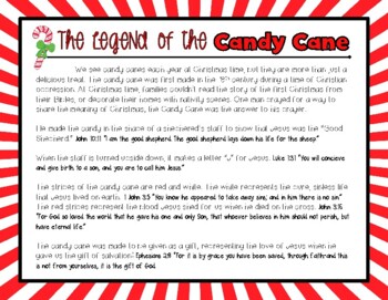 Candy Cane Legend Sheet & Bookmarks by Homeschooling by Heart | TPT