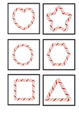 Candy Cane Letter/ Number Cards - Includes Shape Matching Cards!