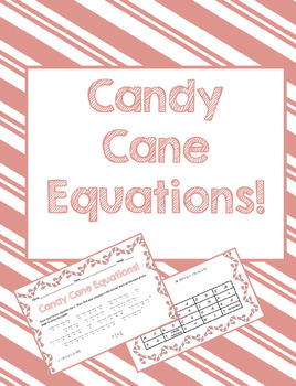 Preview of Candy Cane Linear Equations