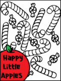 Candy Cane & Peppermint Coloring Sheet