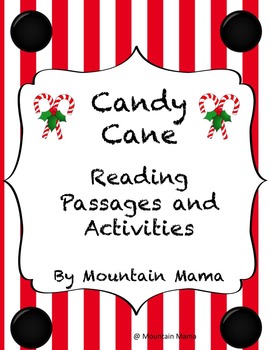 Preview of Candy Cane Reading Passages and Activities with Bible Verses for Christmas