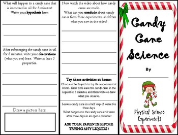 Candy Cane Science Experiment and Trifold by Guide Teach Inspire